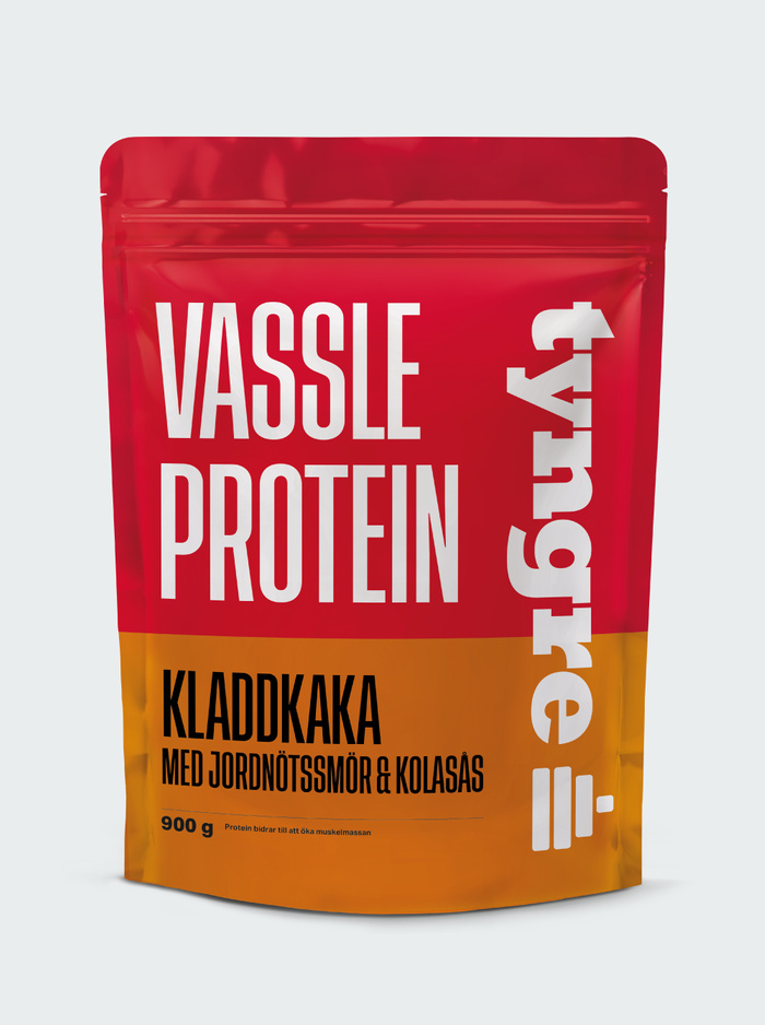 Tyngre Vassle Kladdkaka med jordnötssmör och kolasås 900g, Proteinpulver
