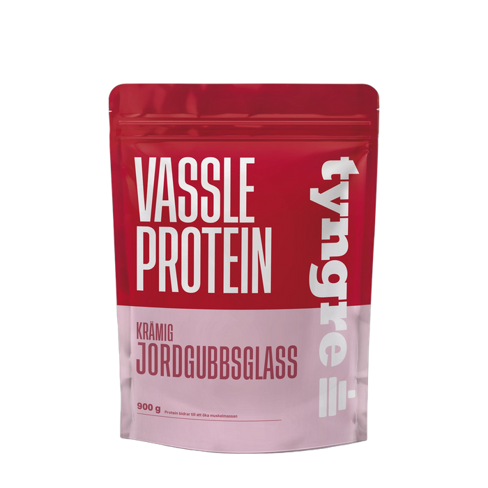 Tyngre Vassle Krämig Jordgubbsglass 900g, Proteinpulver