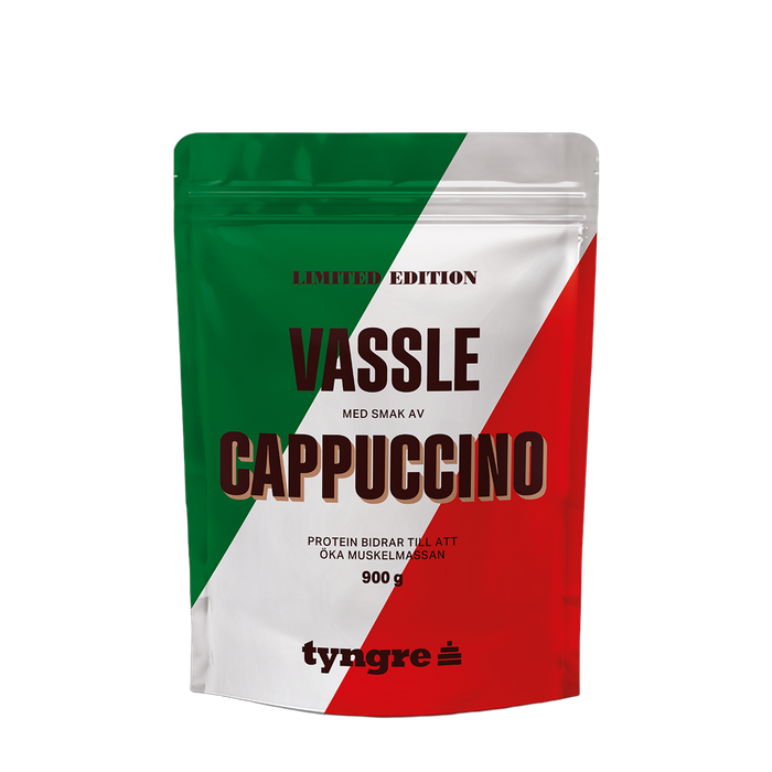 Tyngre Vassle Cappuccino 900g, Proteinpulver