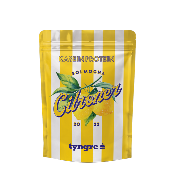 Tyngre Kasein Solmogna Citroner 750g, Proteinpulver