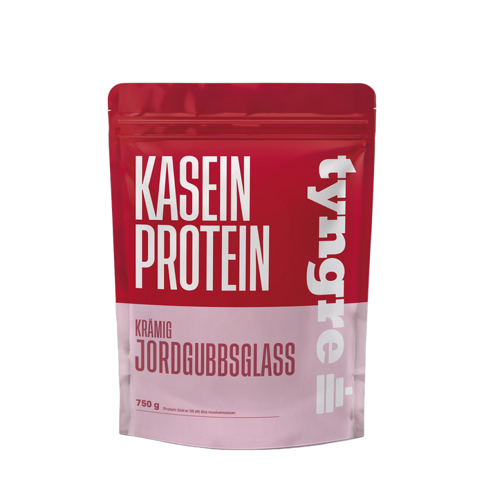Tyngre Kasein Krämig Jordgubbsglass 750g, Proteinpulver