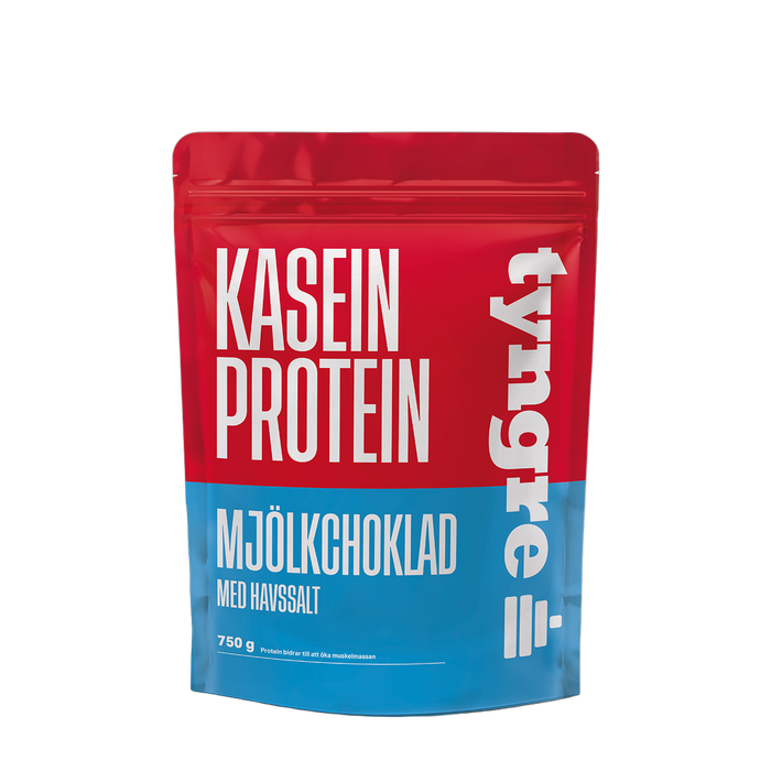 Tyngre Kasein Mjölkchoklad med havssalt 750g, Proteinpulver