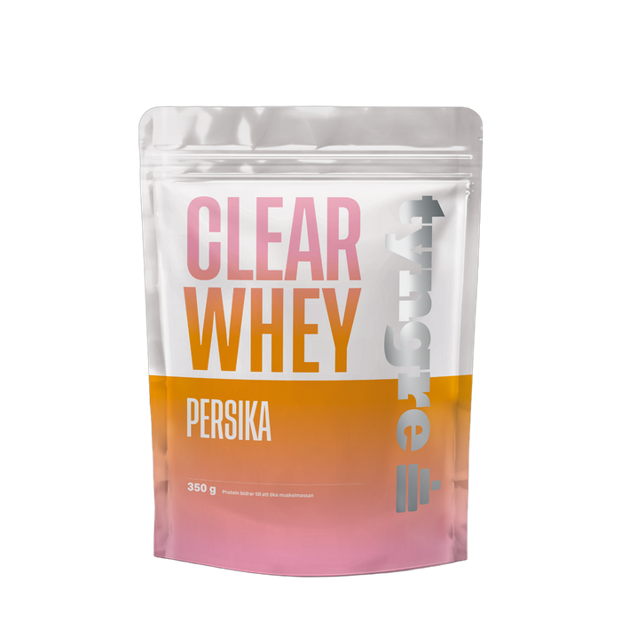 Tyngre Clear Whey Persika 350g, Proteinpulver