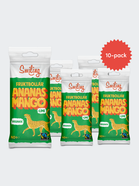 Smiling Fruktbollar Ananas/Mango/Lime 10-pack