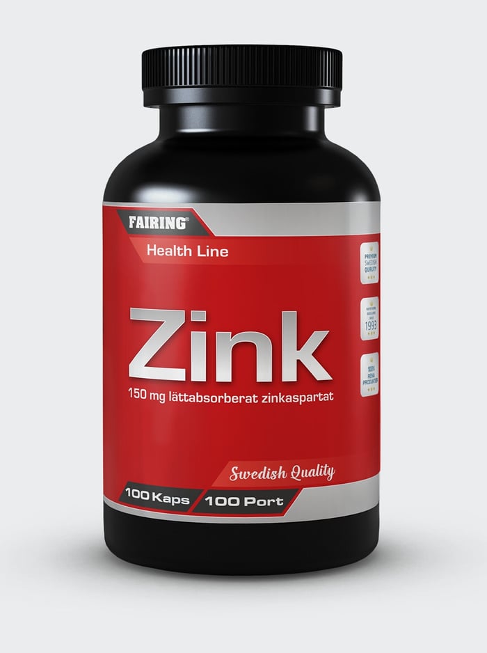 Fairing Zink 150mg/kapsel 100 kapslar, Vitaminer & Mineraler