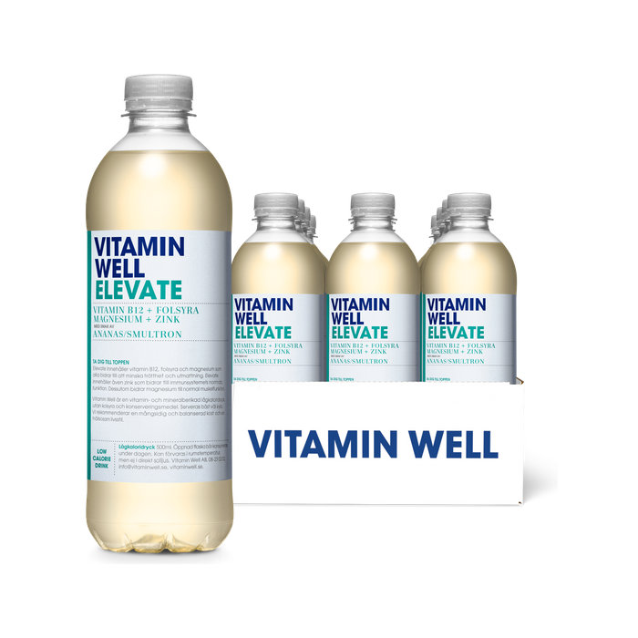 Vitamin Well Elevate 12-pack, Vitamindryck