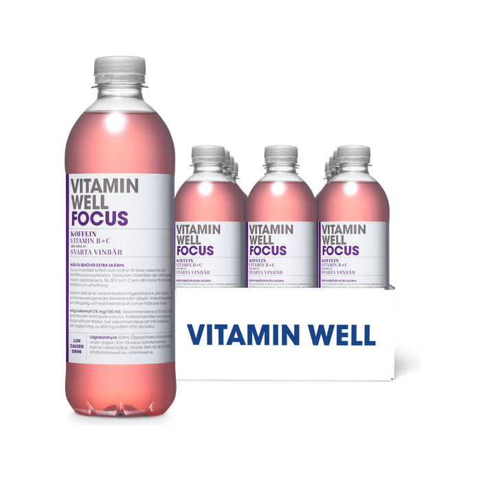 Vitamin Well Focus 12-pack, Vitamindryck