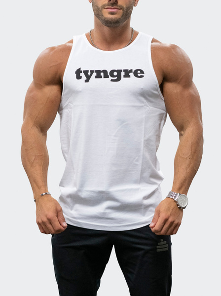 Tyngre Tank Classic Mens White S, Träningskläder