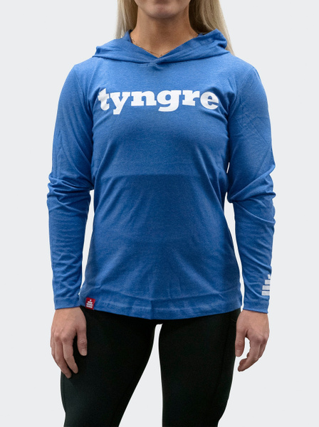 Tyngre Hoodie Flow Womens Deep Blue Melange XS, Träningskläder