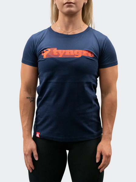 Tyngre T-Shirt Pose Womens Navy/Orange XS, Träningskläder