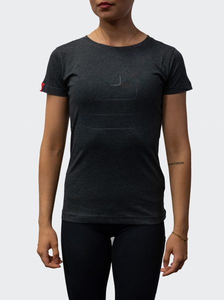 Tyngre T-Shirt Silhouette Womens Black Melange XS, Träningskläder