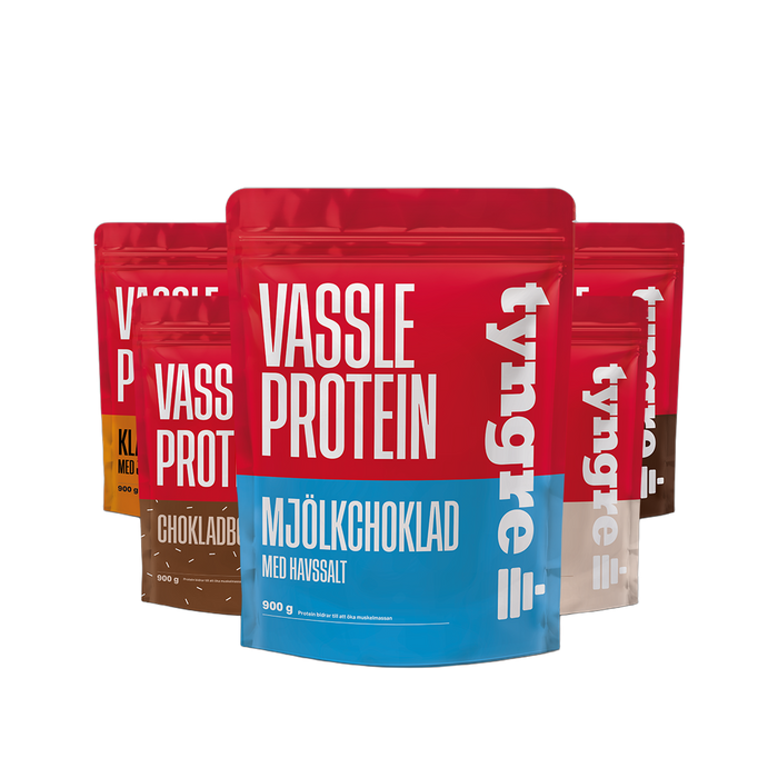 Tyngre Vassle Mix&Match/Paketpris XL 5st x 900g, Proteinpulver