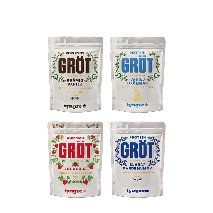 Tyngre Proteingröt Mix&Match/Paketpris 4st x 750g, Proteingröt