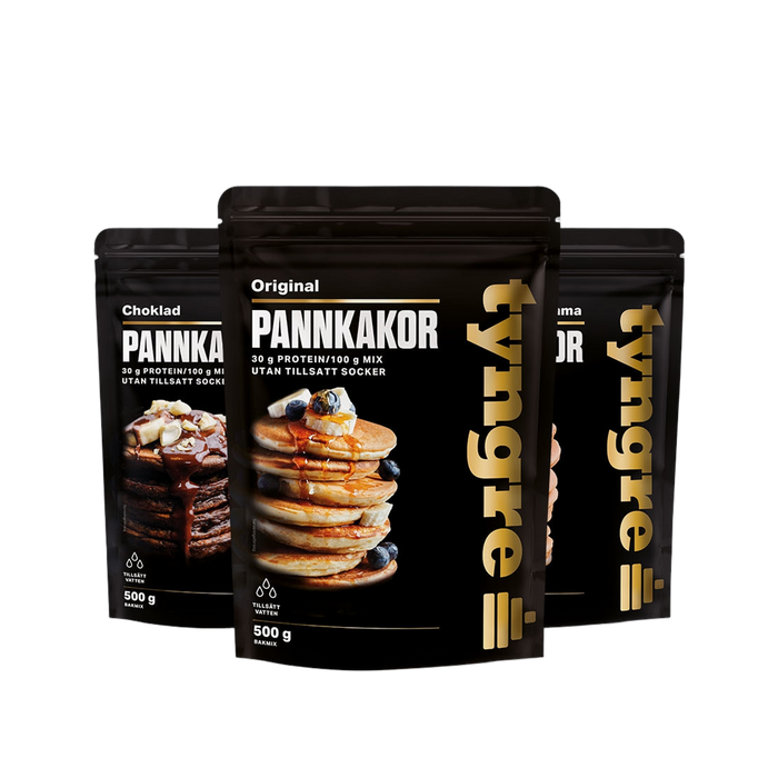 Tyngre Proteinpannkakor Mix&Match/Paketpris 3st x 500g, Bakmix