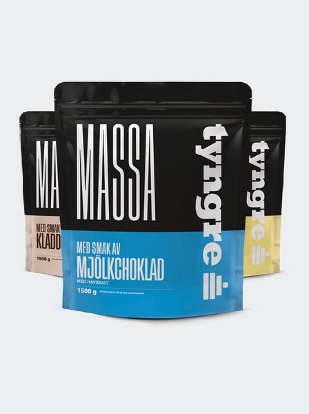 Tyngre Tyngre Massa Mix&Match/Paketpris 3st x 1500g, Gainer 4500g, Kolhydratspulver