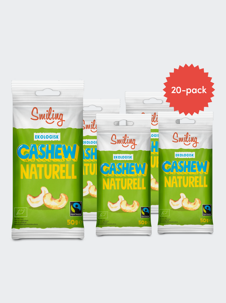 Smiling Cashew Naturell 50g 20-pack