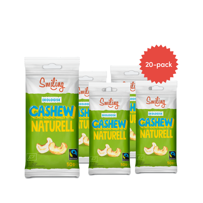 Smiling Cashew Naturell 50g 20-pack