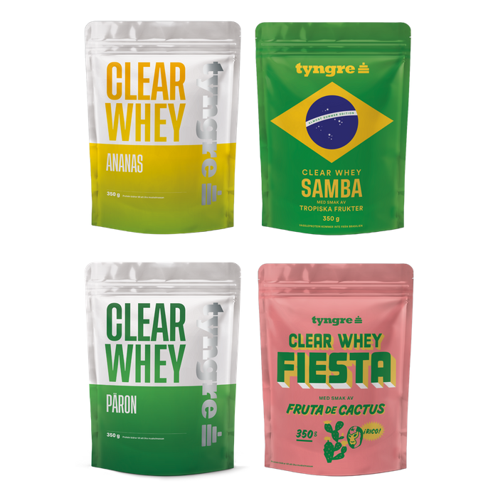 Tyngre Clear Whey Mix&Match/Paketpris 4st x 350g