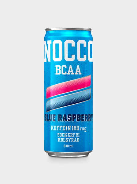 NOCCO Blue Raspberry 330 ml, 180mg koffein - BCAA - sockerfri funktionsdryck