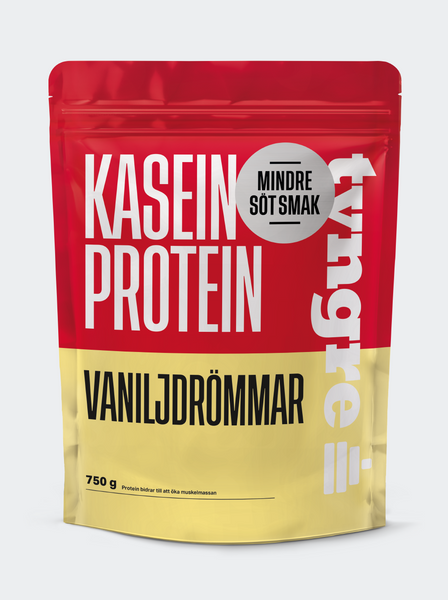 Tyngre Kasein Vaniljdrömmar Mindre Söt Smak 750g, Proteinpulver