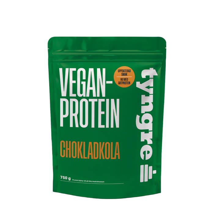 Tyngre Veganskt Protein Chokladkola 750g, Proteinpulver