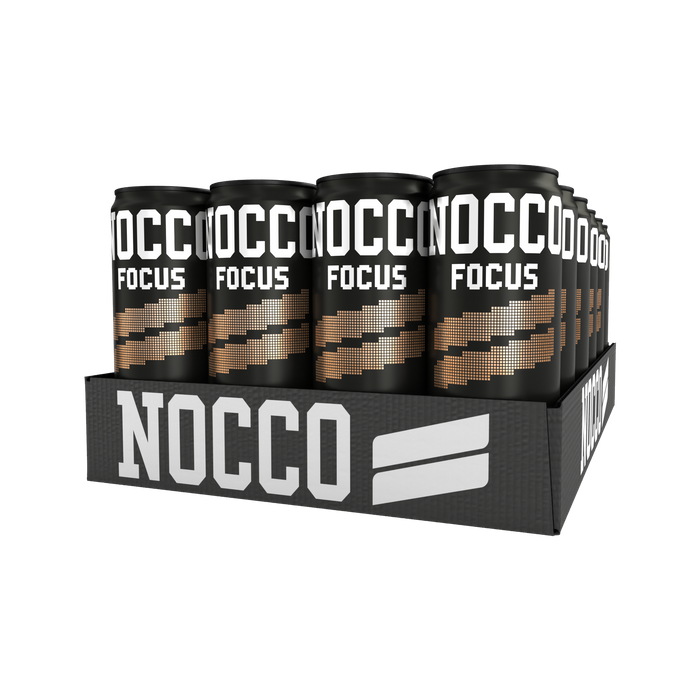 NOCCO FOCUS Cola 24-pack, 180mg koffein - sockerfri funktionsdryck