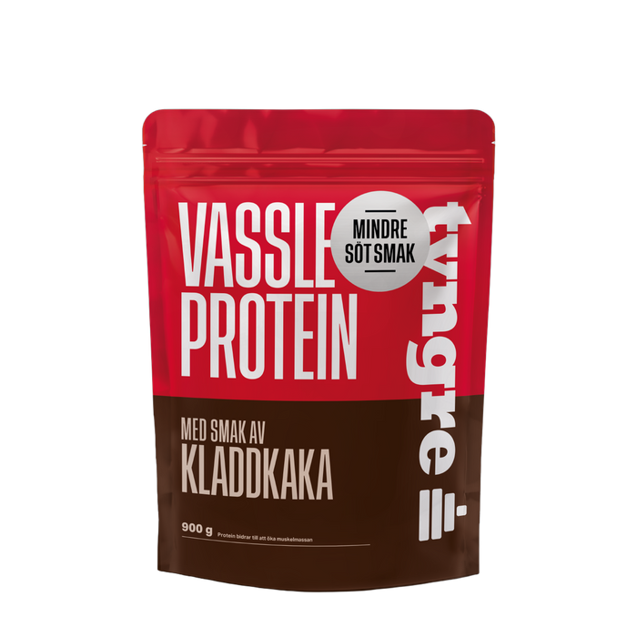 Tyngre Vassle Kladdkaka Mindre Söt Smak 900g, Proteinpulver