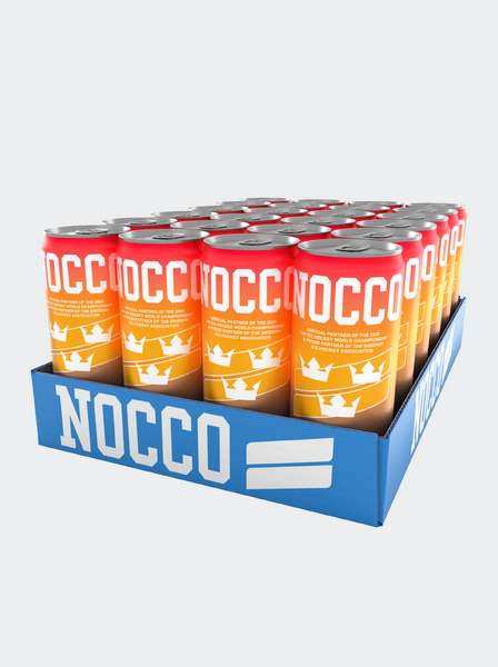 NOCCO Persika 24-pack, 180mg koffein - BCAA - sockerfri funktionsdryck