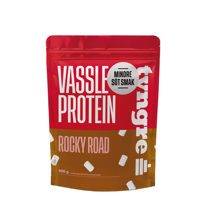 Tyngre Vassle Rocky Road Mindre Söt Smak 900g, Proteinpulver