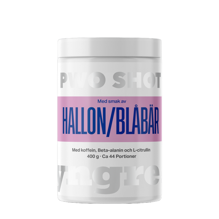 Tyngre PWO Shot Hallon/Blåbär, Pre workout