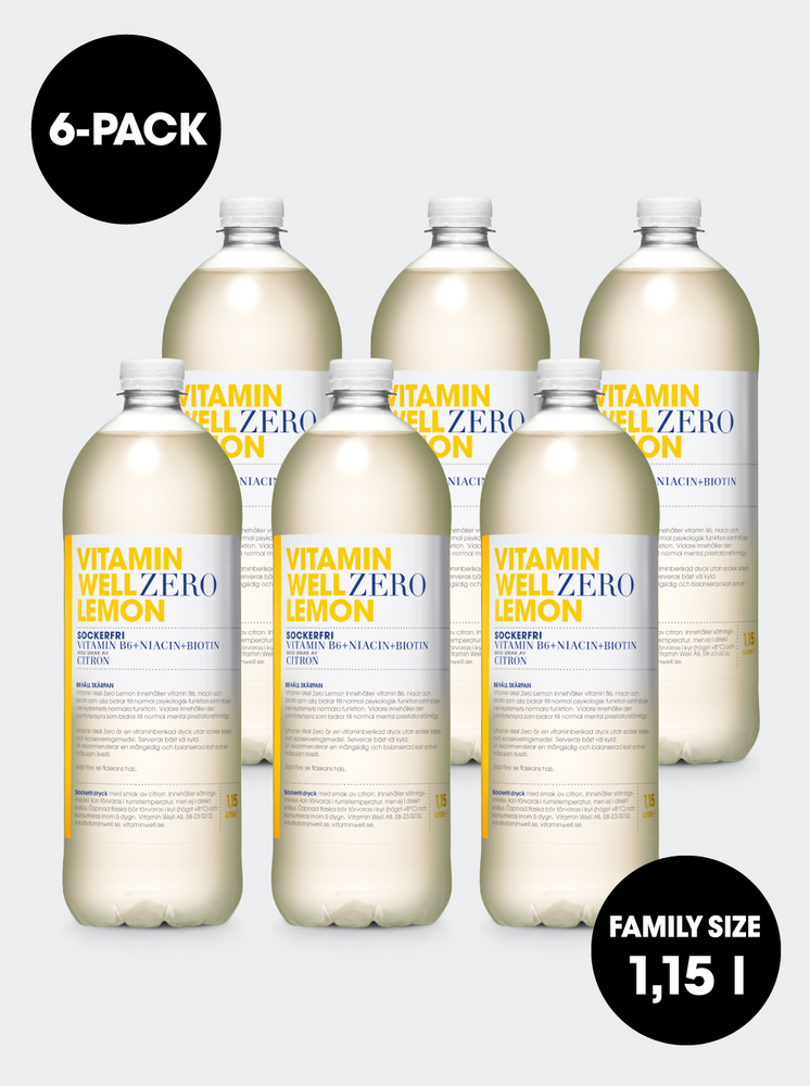 Vitamin Well Zero Lemon Family Size 6-pack
