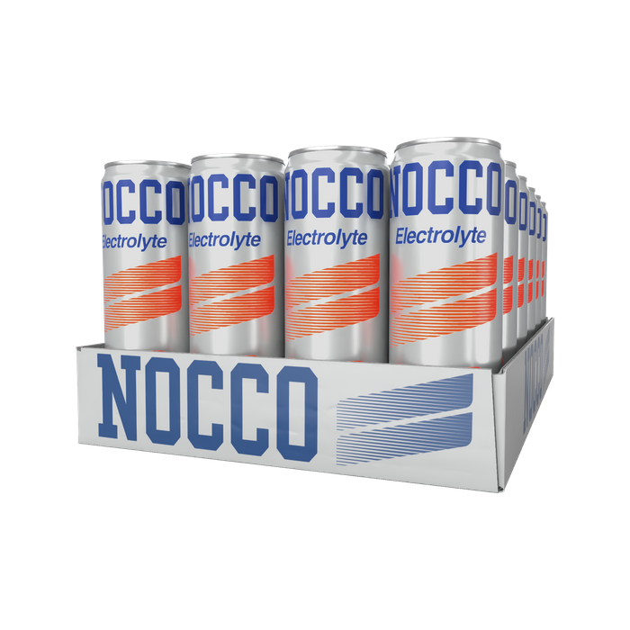 NOCCO Electrolyte Blood Orange 24-pack, 180mg koffein - BCAA - sockerfri funktionsdryck