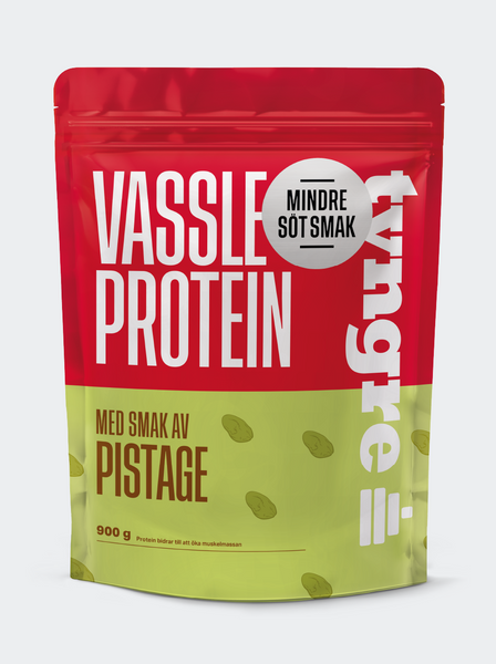 Tyngre Vassle Pistage Mindre Söt Smak 900g, Proteinpulver