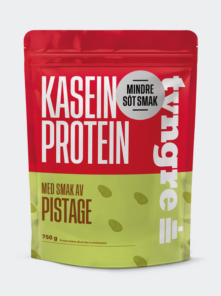 Tyngre Kasein Pistage Mindre Söt Smak 750g, Proteinpulver