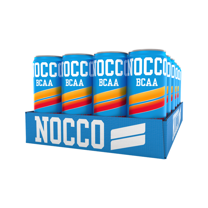 NOCCO Blood Orange 24-pack, 180mg koffein - BCAA - sockerfri funktionsdryck
