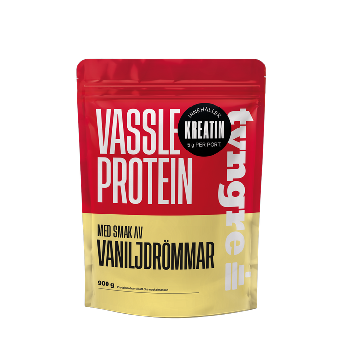 Tyngre Vassle & Kreatin Vaniljdrömmar 900g, Proteinpulver