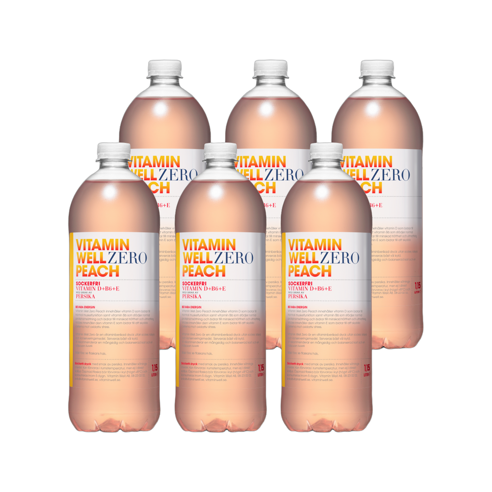 Vitamin Well Zero Peach Family Size 6-pack