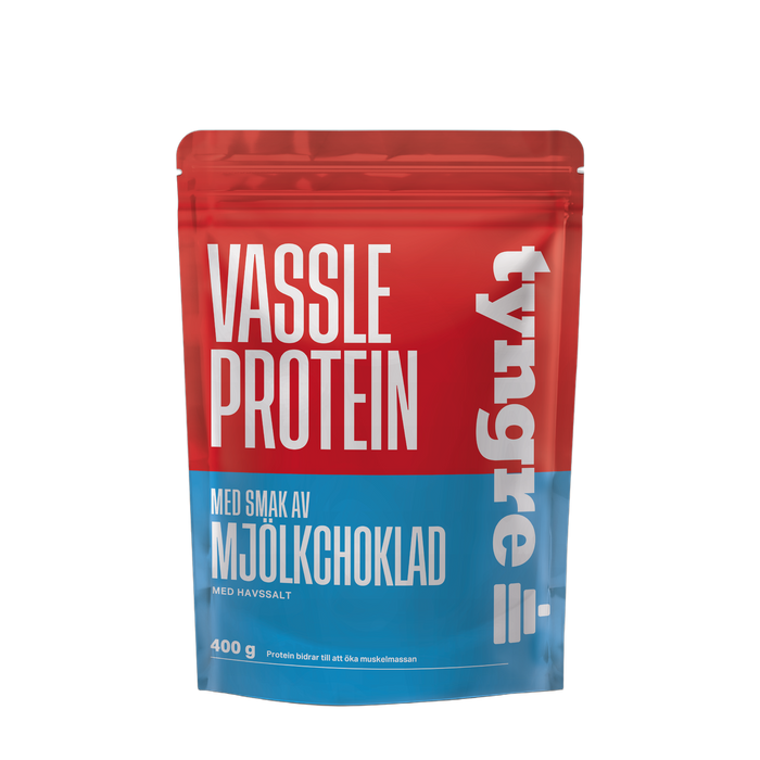 Tyngre Vassle Mjölkchoklad med havssalt 400g, Proteinpulver