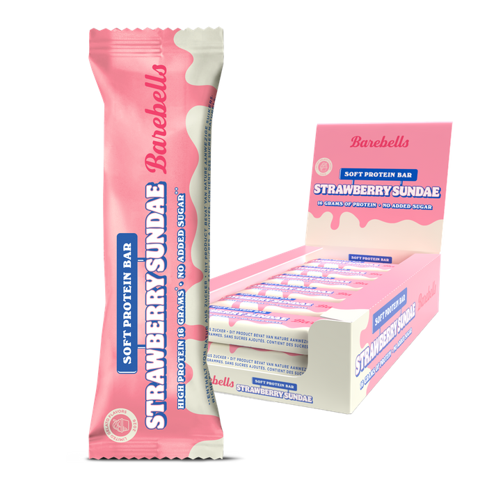 Barebells Strawberry Sundae 12-pack, Proteinbars