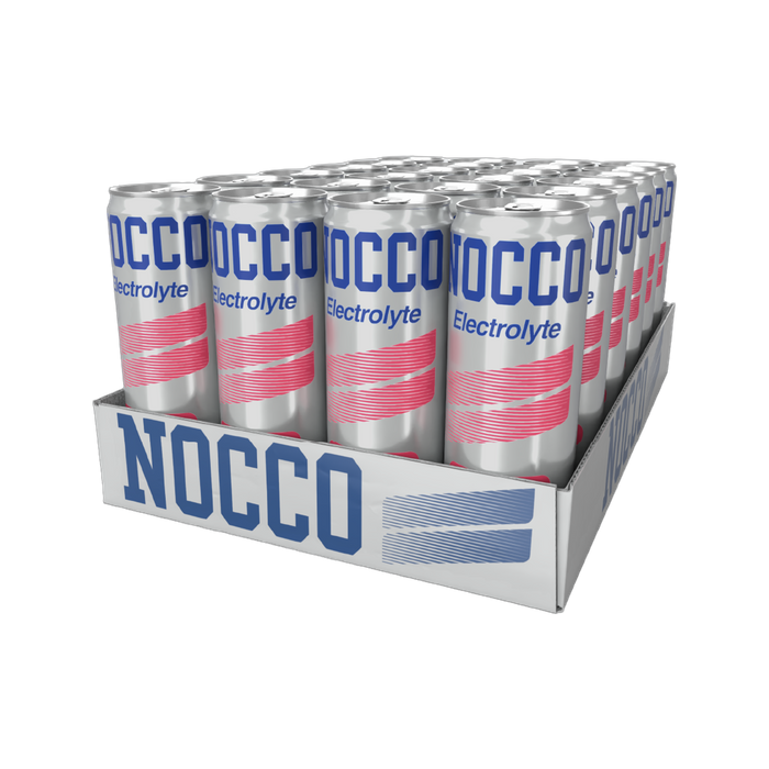NOCCO Electrolyte Pink Grape 24-pack, 180mg koffein - BCAA - sockerfri funktionsdryck