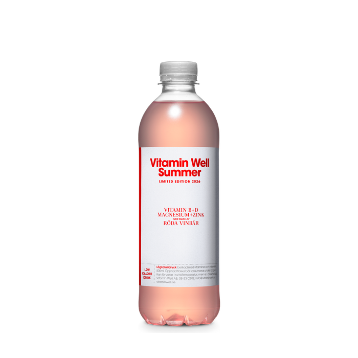 Vitamin Well Röda Vinbär 500ml, Vitamindryck