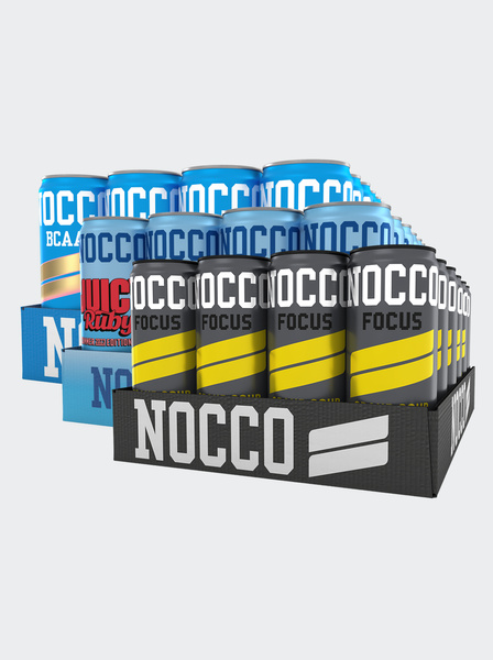 NOCCO Mix&Match/Paketpris 72st x 330ml, sockerfri funktionsdryck