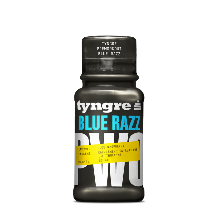 Tyngre PWO Shot Blue Raspberry 60 ml, Pre workout