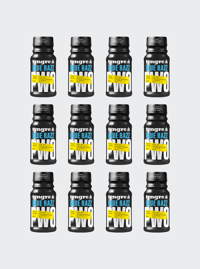 Tyngre PWO Shot Blue Raspberry 12-pack, Pre w