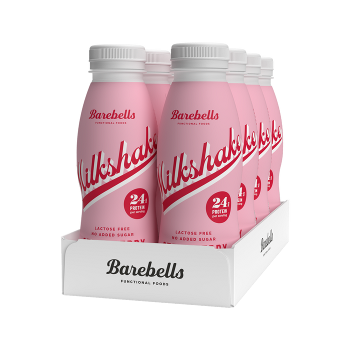 Barebells Milkshake Strawberry 8-pack, Protein shake